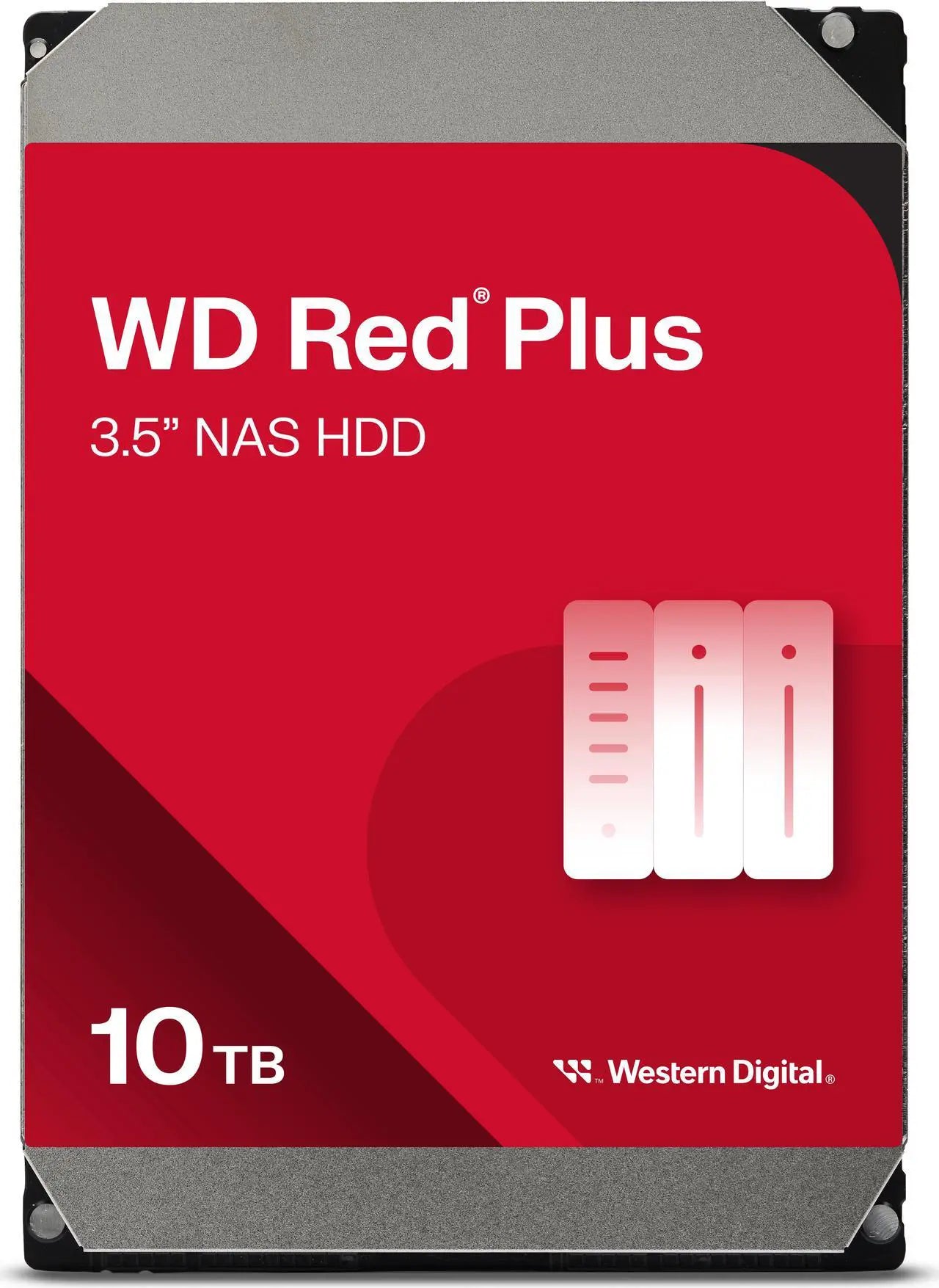Western Digital 12TB WD Red Plus NAS Internal Hard Drive HDD - 7200 RPM, SATA 6 GB/s, CMR, 512 MB Cache, 3.5" - WD120EFBX