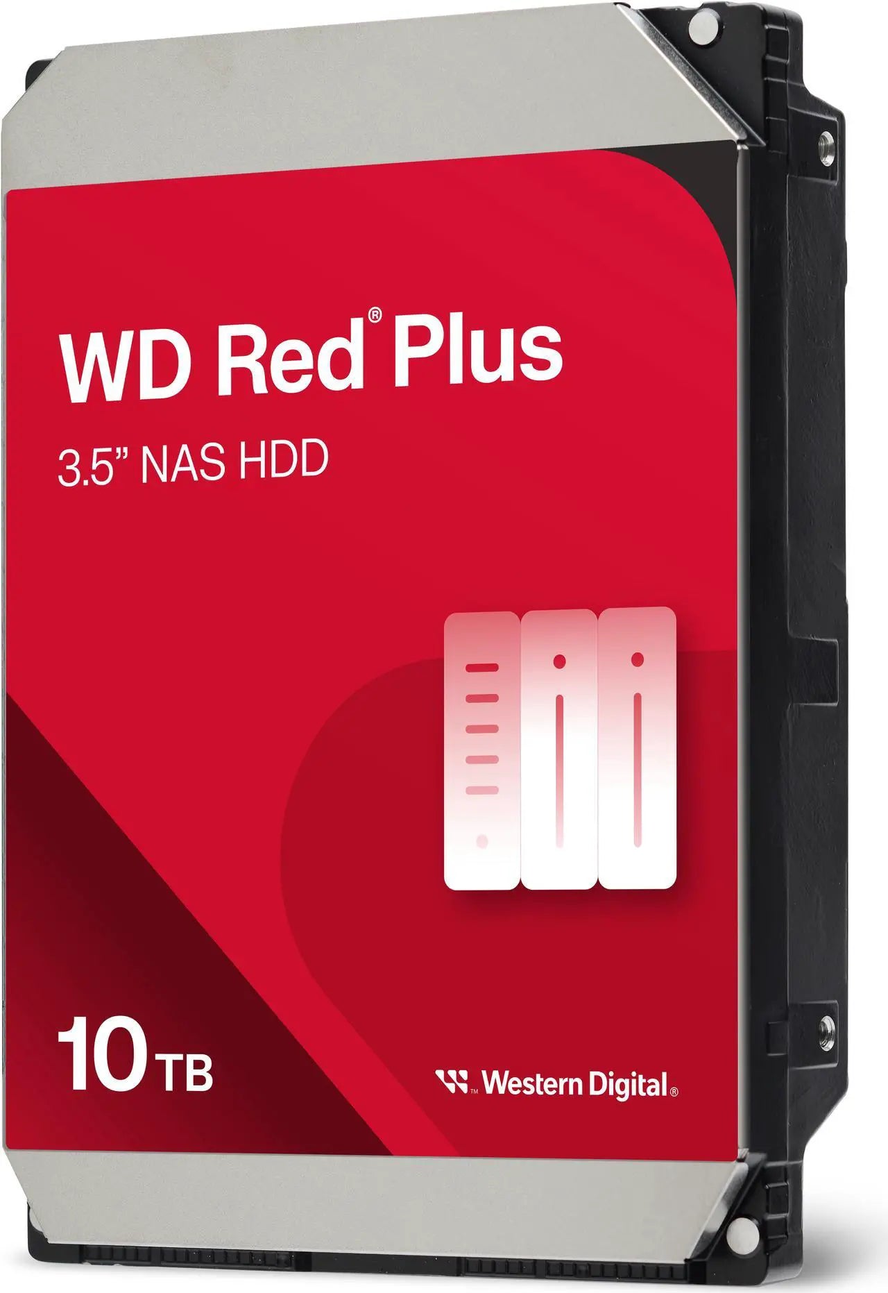 Western Digital 12TB WD Red Plus NAS Internal Hard Drive HDD - 7200 RPM, SATA 6 GB/s, CMR, 512 MB Cache, 3.5" - WD120EFBX