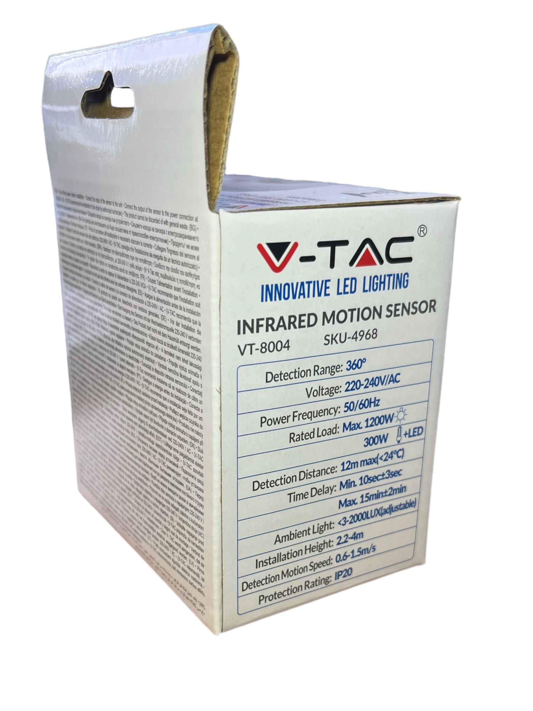 V-TAC Infrared Motion Sensor VT-8004 IP20 White
