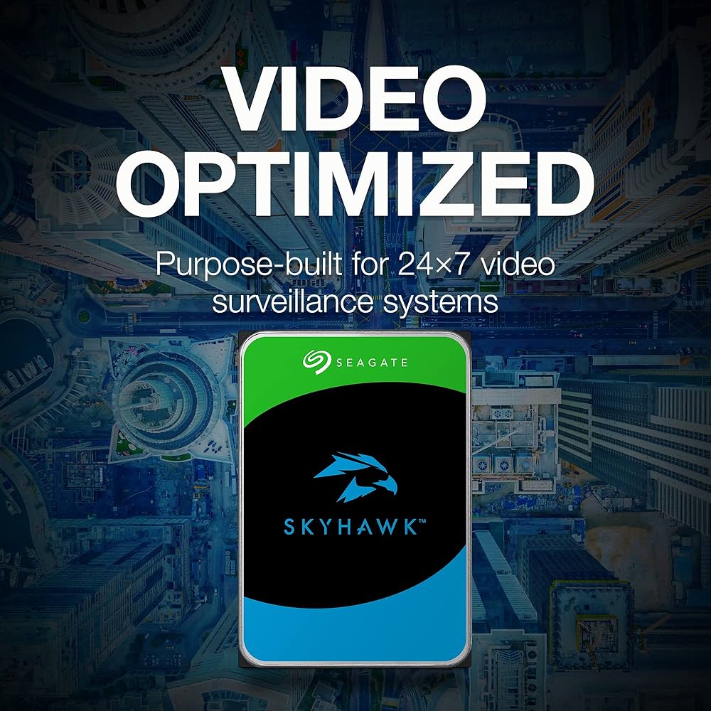 Seagate Skyhawk 8TB Video Internal Hard Drive HDD – 3.5 Inch SATA 6Gb/s 256MB Cache for DVR NVR Security Camera System with Data Rescue Services (used)